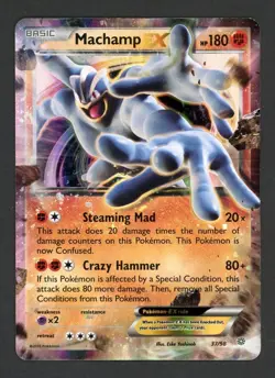 Machamp EX 37/98 Holo Rare EX Ancient Origins Pokemon LP - Image 1