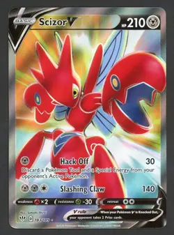 Scizor V - 183/189 - Pokemon Darkness Ablaze Sword & Shield Full Art Card NM - Image 1