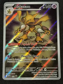 2025 POKEMON MEGA EVOLUTION PROMO ALAKAZAM BLACK STAR PROMO #009 MINT A - Image 1
