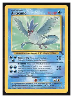 Articuno (17) Fossil #17/62 Pokemon Rare Non-Holo Regular LP - Image 1