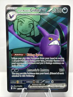 Team Rocket's Crobat ex 2025 Scarlet & Violet: Destined Rivals #217/182 Pokemon - Image 1