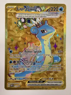 Lapras ex 164 - Scarlet & Violet Holo Black Star Promo Gold - NM Pokemon TCG - Image 1