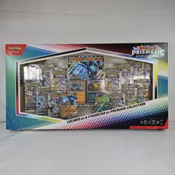 Pokemon TCG Prismatic Evolutions Lucario Ex + Tyranitar Ex Premium Collection - Image 1