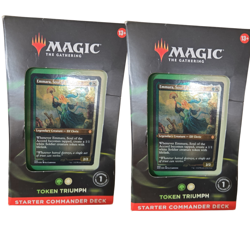 2 Pack Magic The Gathering Starter Commander Deck Token Triumph Emmara New - Image 1