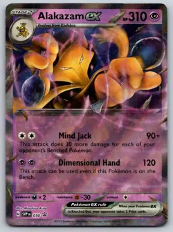 Alakazam ex - 050 SV: Scarlet & Violet Promo Cards NM Pokemon Card TCG - Image 1