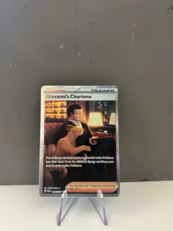 Pokemon TCG Giovanni's Charisma Full Art Trainer Card & TR Ariana - Image 1