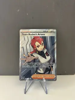 Pokemon TCG Giovanni's Charisma Full Art Trainer Card & TR Ariana - Image 3