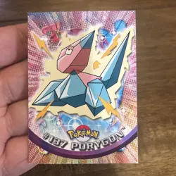 Porygon #137 Topps TV Animation Edition Blue Logo Pokemon Card Vintage TCG - Image 1