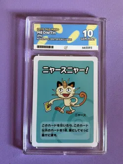 ACE 10 Meowth Old Maid Pokemon Center Exclusive Ace Label Japanese Graded Card - Image 2