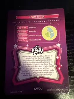 Kayou My Little Pony Card SR Lemon Hearts INT03-SR-014L2 - Image 2