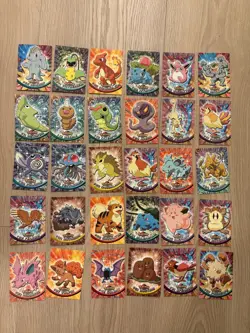 30 x Pokemon 1999 Topps Cards Black and Blue Logos - Image 1
