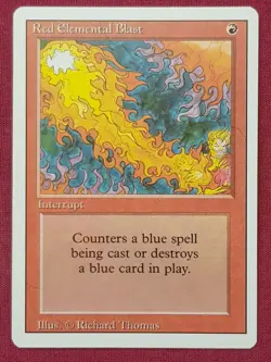 Magic The Gathering REVISED EDITION RED ELEMENTAL BLAST red card MTG - Image 1