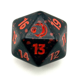 MTG Lorwyn Eclipsed D20 Spindown Die Dice Red / Black - Image 1