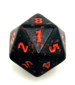 MTG Lorwyn Eclipsed D20 Spindown Die Dice Red / Black - Image 2