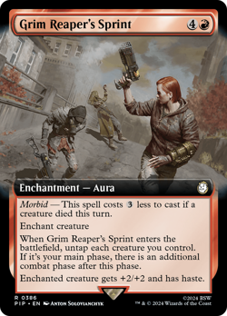 MTG - Grim Reaper's Sprint (Extended Art) [Fallout] - Image 1