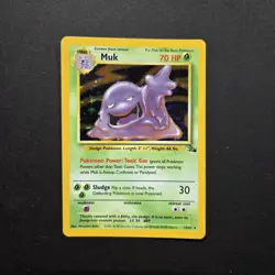 Pokemon TCG Muk Pokemon Fossil Holo Rare 13/62 - Unlimited - WOTC Vintage - Image 1