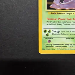 Pokemon TCG Muk Pokemon Fossil Holo Rare 13/62 - Unlimited - WOTC Vintage - Image 4