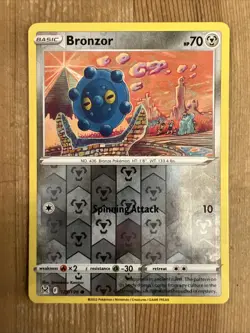 Pokemon TCG Bronzor Sword & Shield - Lost Origin 125/196 Reverse Holo Common NM - Image 1