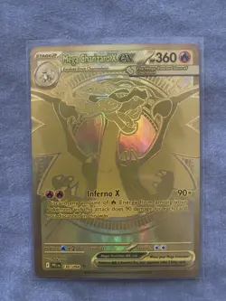 Pokemon TCG RARE GOLD Mega Charizard X ex 130/094 - Phantasmal Flames MINT! - Image 1