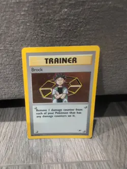 Pokemon TCG Unlimited Holo Rare Trainer Brock 15/132 Gym Heroes - Image 1