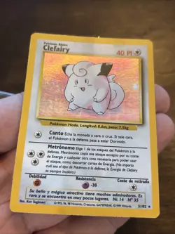 Pokemon TCG Clefairy Base Set 5/102 Holo Unlimited Holo Rare Spanish - Image 4