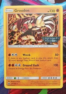 Groudon 81/168 Legendary Pokemon Stamped Gamestop Promo Cosmos Holo NM-LP - Image 1