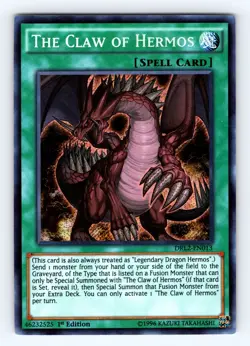Yugioh The Claw of Hermos DRL2-EN013 Secret Rare - NM 💎 - Image 1