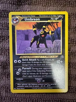 Pokemon Card Umbreon Neo Discovery 32/75 Regular Rare 70 HP English 2001 - Image 1
