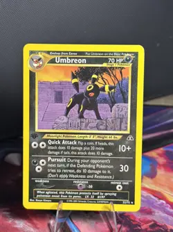 Umbreon Neo Discovery 1st Edition Pokemon Rare Non-Holo 2001 Card 32/75 Rare - Image 4