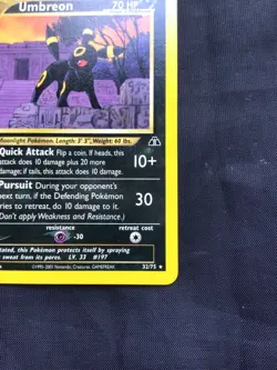 Pokemon Cards: Neo Discovery Rare: Umbreon 32/75 - Image 4