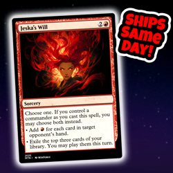 Jeska's Will - Custom Art Magic: The Gathering Playtest Card - Commander EDH - Image 1