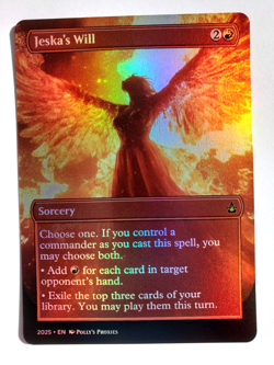 Jeska's Will FOIL Proxy Card with Custom Fire Wing Fantasy Art Design - Image 3