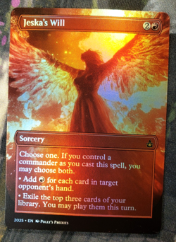 Jeska's Will FOIL Proxy Card with Custom Fire Wing Fantasy Art Design - Image 4