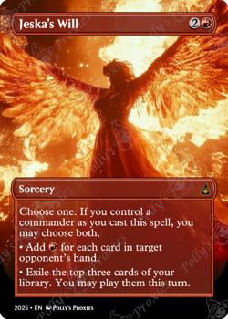 Jeska's Will FOIL Proxy Card with Custom Fire Wing Fantasy Art Design - Image 5