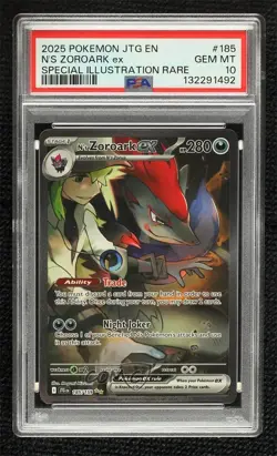 N's Zoroark ex Special Illustration Rare Pokemon Journey Together JTG PSA 10 - Image 1