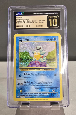 Pokemon TCG CGC Pristine 10 Squirtle 001/034 Classic Holo - Image 1