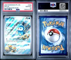 PSA 10 2025 POKEMON PFL EN-PHANTASMAL FLAMES #098 PIPLUP ILLUSTRATION RARE - Image 3