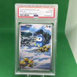 PSA 10 2025 POKEMON PFL EN-PHANTASMAL FLAMES #098 PIPLUP ILLUSTRATION RARE - Image 1