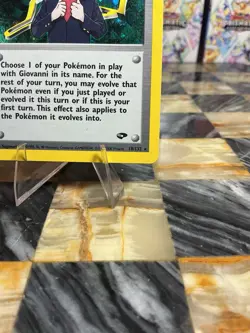 Pokemon TCG Giovanni Trainer Holo Rare 18/132 Gym Challenge - Image 5