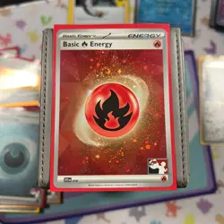 Basic Fire Energy SVE019 HOLO Play Stamp Prize Pack - NM Pokemon Card - Image 1