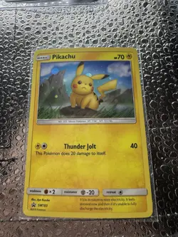 Pokemon TCG Pikachu SM183 SM Promo [SMP] Holo Nice EX/ - Image 1