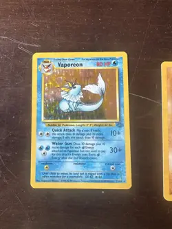 Pokemon 1999 WOTC Vintage Card Lot (13) - Jungle & Base - Vaporeon Holo, Pikachu - Image 2
