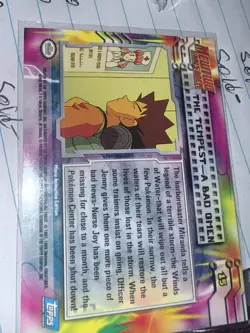 Pokemon TOPPS Mewtwo Strikes Back Textured HOLO The Tempest - A Bad Omen #15 - Image 4