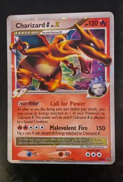 Pokemon Charizard G LV. X DP45 Diamond & Pearl Holo Black Star Promo - Image 3
