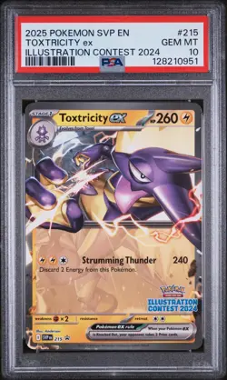 2025 POKEMON SVP EN-SV BLACK STAR PROMO #215 TOXTRICITY EX PSA 10 - Image 1