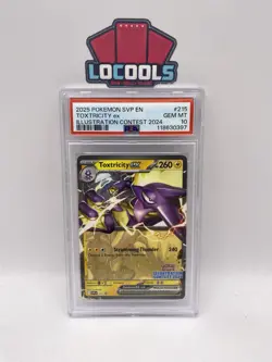 2025 POKEMON SVP EN-SV BLACK STAR PROMO #215 TOXTRICITY EX PSA 10 - Image 1