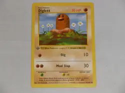 1999 Pokemon Game Base Set 1st Edition Shadowless #47 Diglett - Image 1