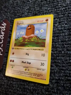 Diglett 47/102 1st Edition Shadowless Base Set 1999 Pokemon WOTC TCG NM - Image 2