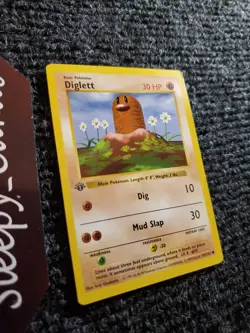 Diglett 47/102 1st Edition Shadowless Base Set 1999 Pokemon WOTC TCG NM - Image 3