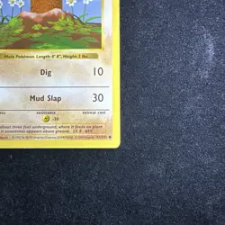 Diglett 47/102 1st Edition Shadowless Base Set Pokemon Card Game 1999 WOTC MP - Image 5